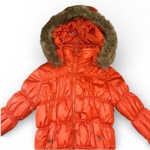 Forever 21 cropped Orange puffer Jacket